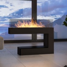 InFire - BIO fireplace 110x85,5 cm 3kW svart