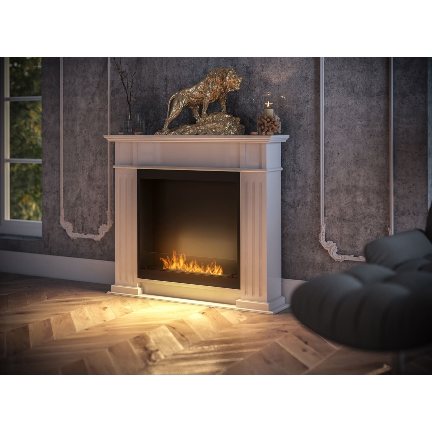 InFire - BIO fireplace 115x100 cm 3kW vit