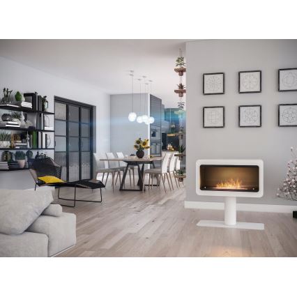 InFire - BIO fireplace 82,5x78 cm 3kW vit