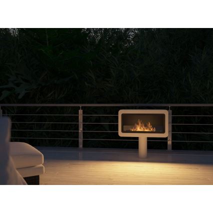 InFire - BIO fireplace 82,5x78 cm 3kW vit