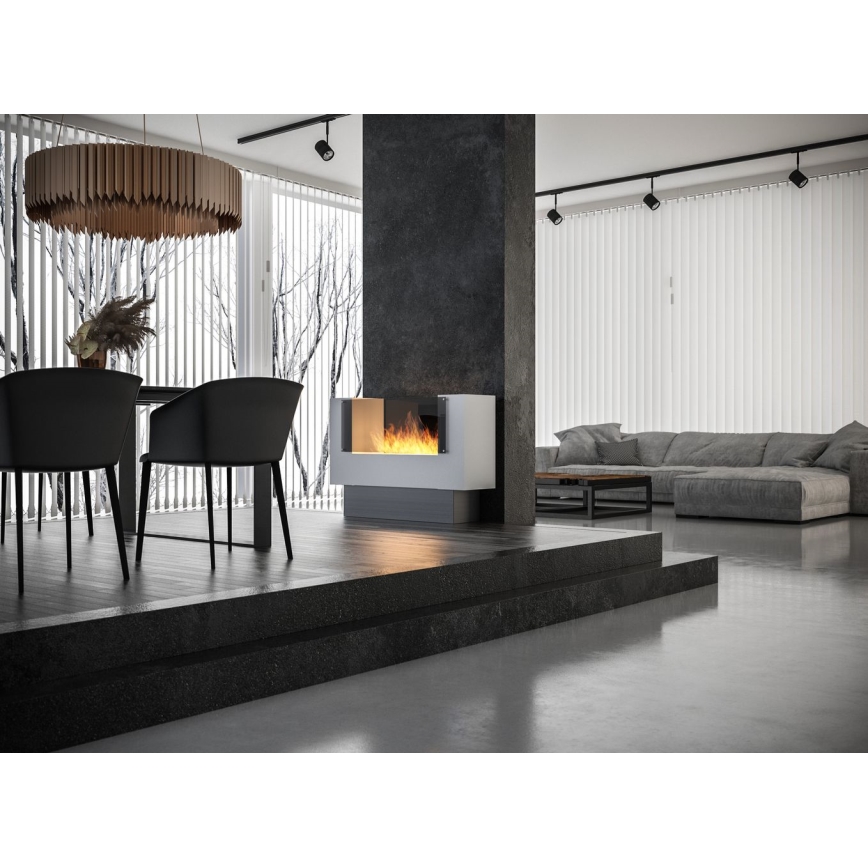 InFire - BIO-kamin 110x75 cm 3 kW dubbelriktad