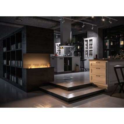 InFire - Built-in BIO fireplace 100x50 cm 3kW svart