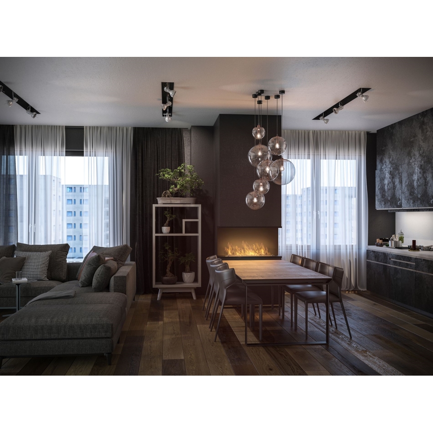 InFire - Built-in BIO fireplace 100x50 cm 3kW svart