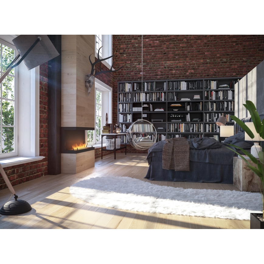 InFire - Built-in BIO fireplace 100x50 cm 3kW svart