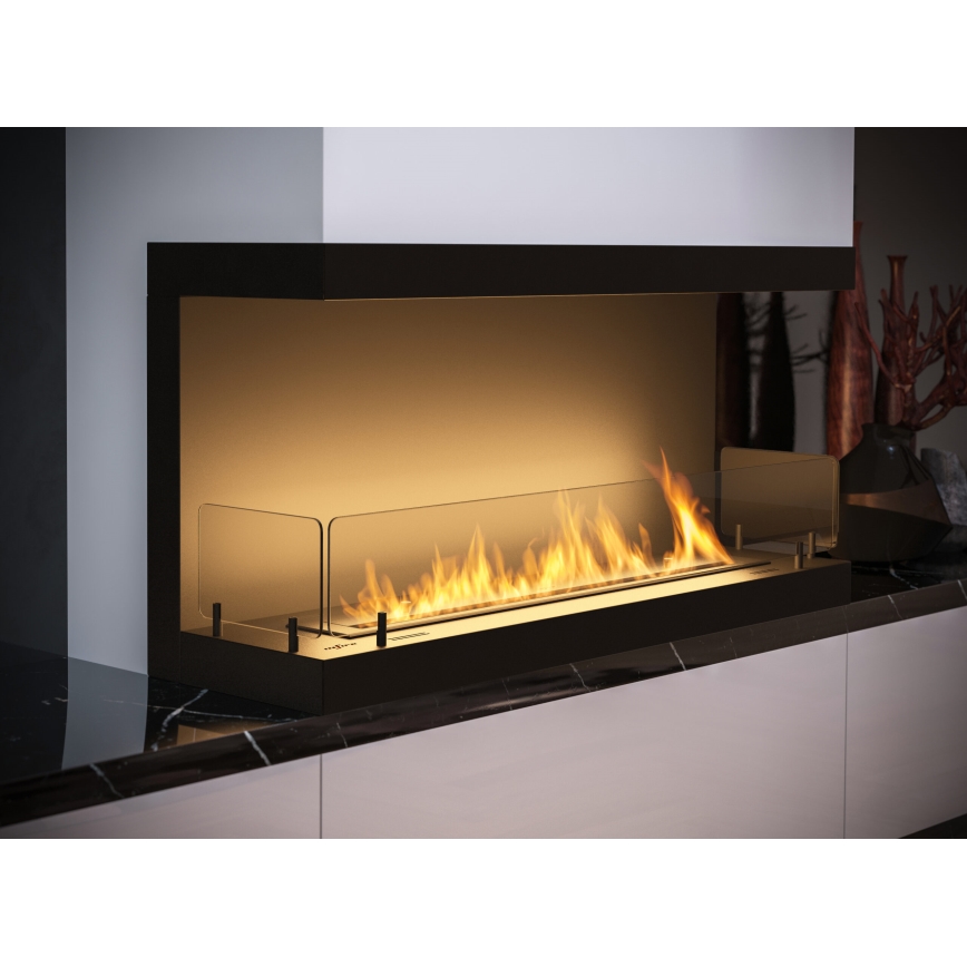 InFire - Built-in BIO fireplace 100x50 cm 3kW svart