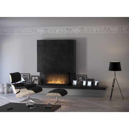 InFire - Built-in BIO fireplace 100x50 cm 3kW svart