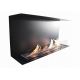 InFire - Built-in BIO fireplace 120x45 cm 3kW svart
