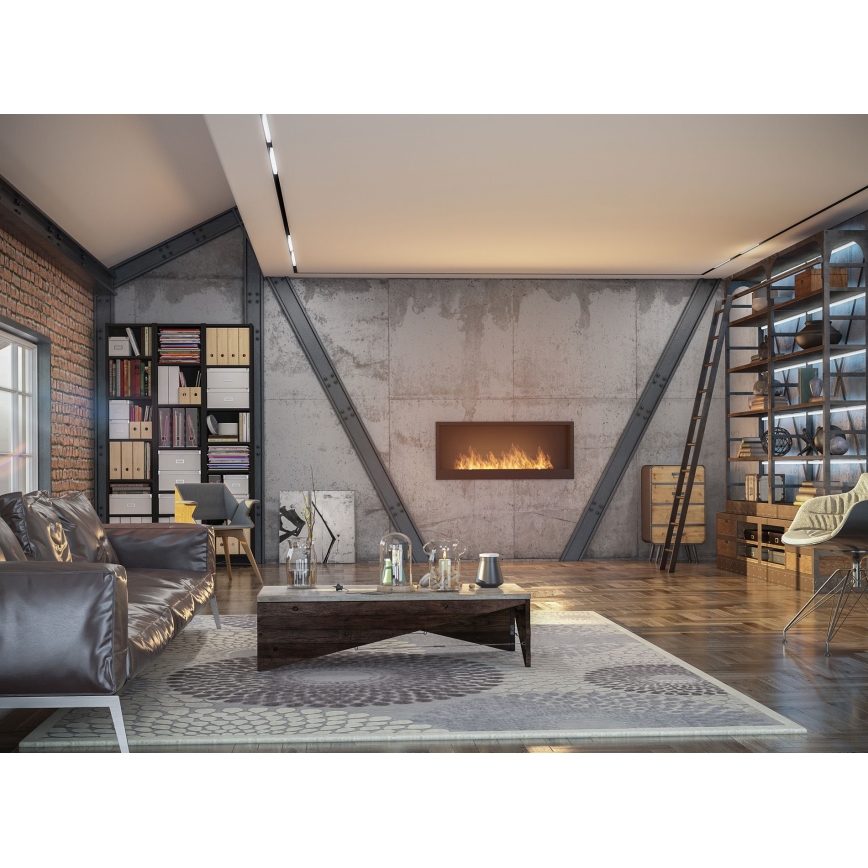 InFire - Built-in BIO fireplace 120x50 cm 3kW svart