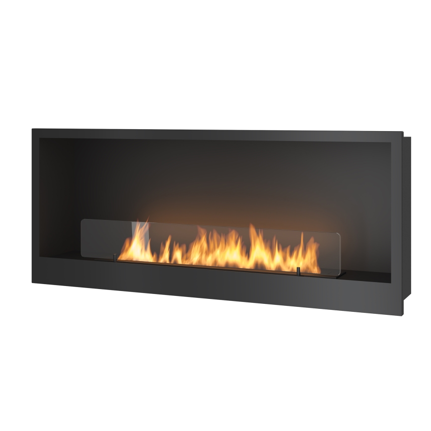 InFire - Built-in BIO fireplace 120x50 cm 3kW svart