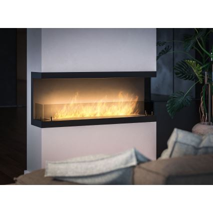 InFire - Built-in BIO fireplace 120x50 cm 5kW svart