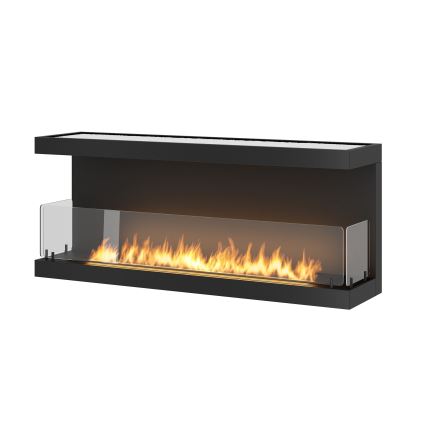 InFire - Built-in BIO fireplace 120x50 cm 5kW svart