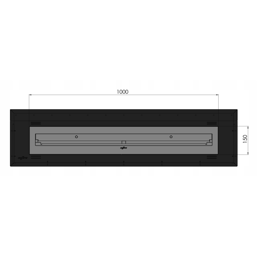 InFire - Built-in BIO fireplace 120x50 cm 5kW svart
