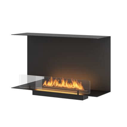 InFire - Built-in BIO fireplace 80x45 cm 3kW svart