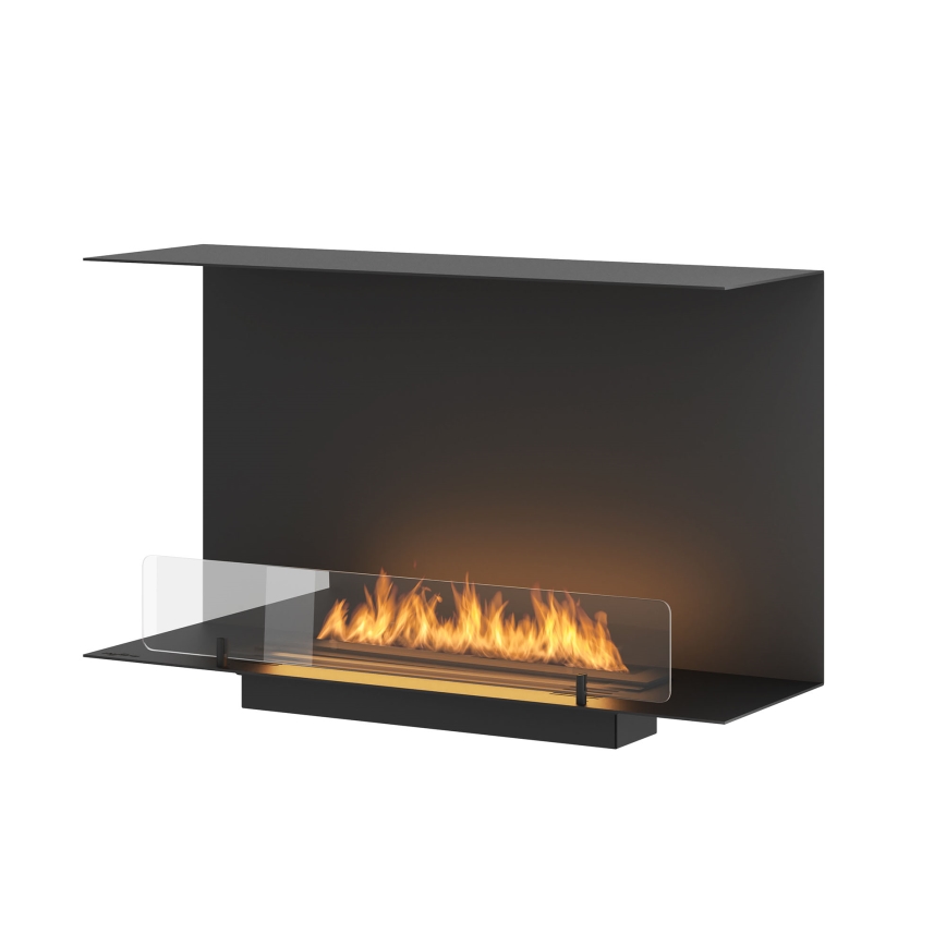 InFire - Built-in BIO fireplace 80x45 cm 3kW svart
