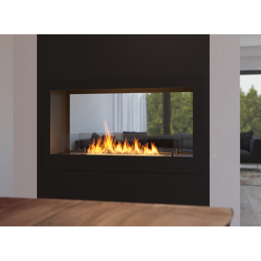 InFire - Built-in BIO fireplace 90x50 cm 3kW bifacial