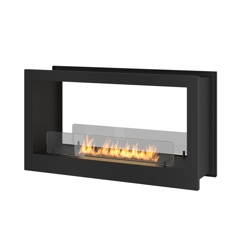 InFire - Built-in BIO fireplace 90x50 cm 3kW bifacial