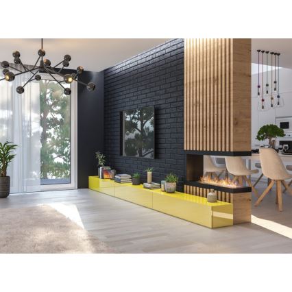 InFire - Corner BIO fireplace 100x50 cm 3kW bifacial