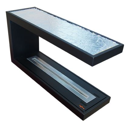 InFire - Corner BIO fireplace 100x50 cm 3kW bifacial