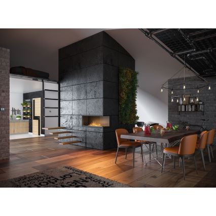 InFire - Corner BIO fireplace 110x45 cm 3kW svart