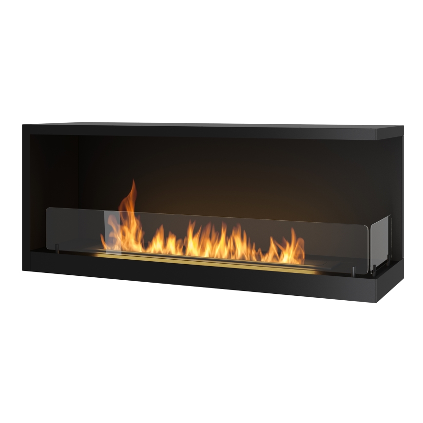 InFire - Corner BIO fireplace 110x45 cm 3kW svart