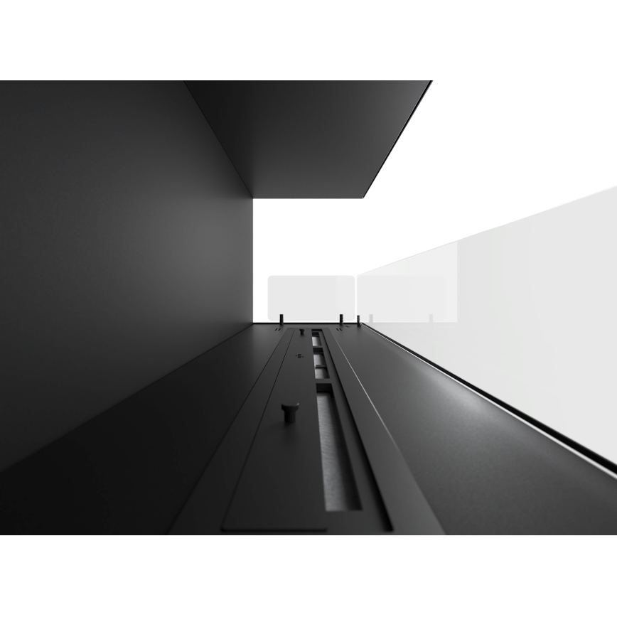 InFire - Corner BIO fireplace 110x45 cm 3kW svart