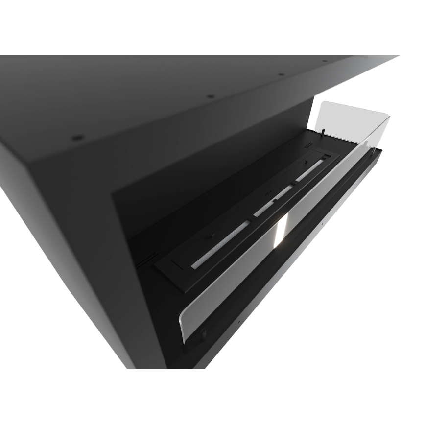InFire - Corner BIO fireplace 110x45 cm 3kW svart