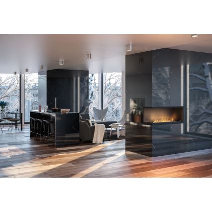 InFire - Corner BIO fireplace 110x45 cm 3kW svart