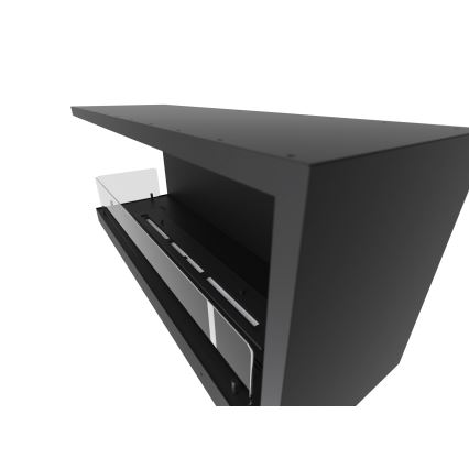 InFire - Corner BIO fireplace 110x45 cm 3kW svart