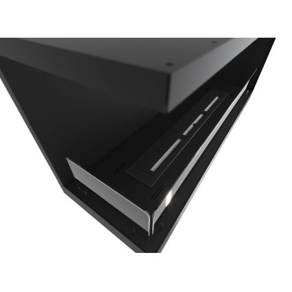 InFire - Corner BIO fireplace 110x45 cm 3kW svart
