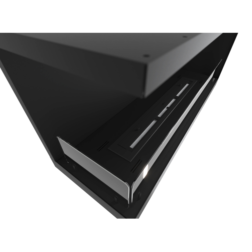 InFire - Corner BIO fireplace 110x45 cm 3kW svart