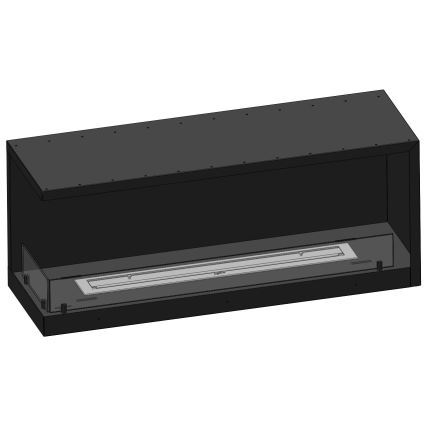 InFire - Corner BIO fireplace 110x45 cm 3kW svart