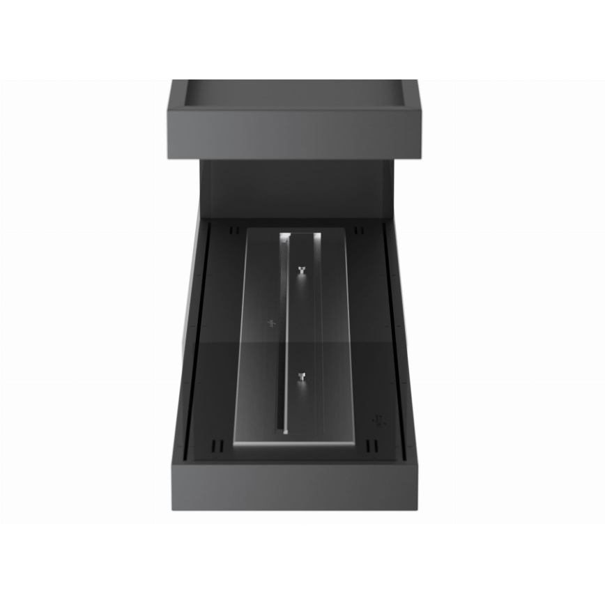 InFire - Corner BIO fireplace 120x50 cm 3kW bifacial