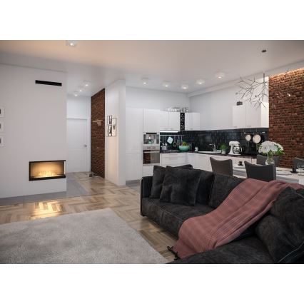 InFire - Corner BIO fireplace 80x45 cm 3,5kW svart