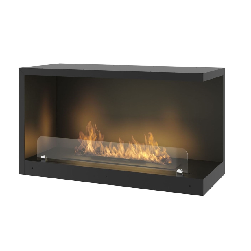 InFire - Corner BIO fireplace 80x45 cm 3,5kW svart