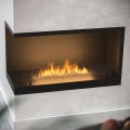 InFire - Corner BIO fireplace 80x45 cm 3kW svart