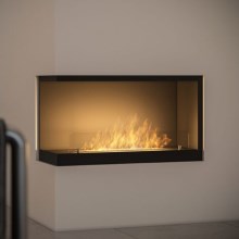 InFire - Corner BIO fireplace 80x45 cm 3kW svart