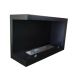 InFire - Corner BIO fireplace 84x54 cm 3kW svart