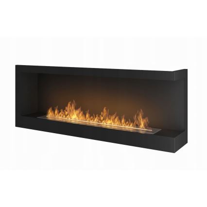 InFire - Hörn BIO eldstad 45x120 cm 3kW svart