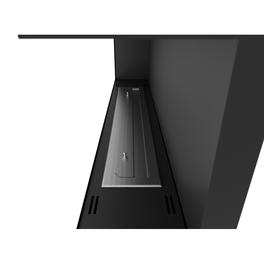 InFire - Hörn BIO eldstad 45x120 cm 3kW svart