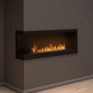 InFire - Hörn BIO eldstad 45x120 cm 3kW svart