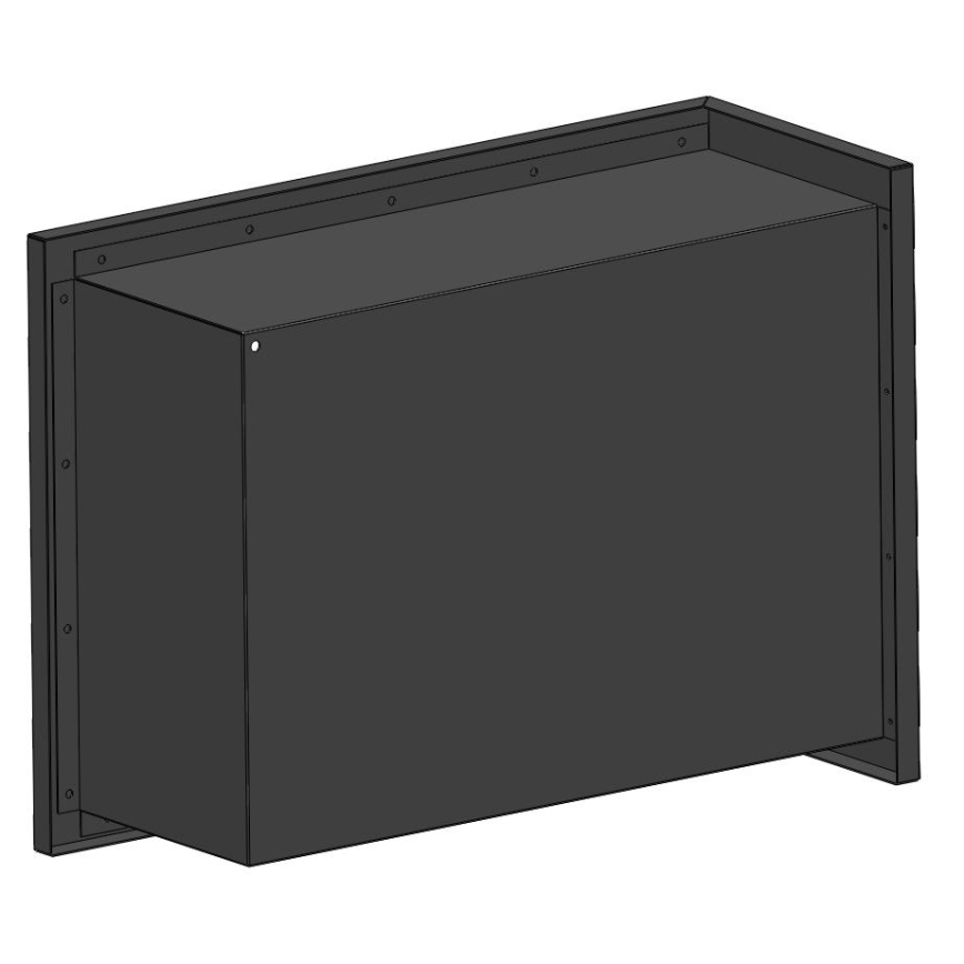 InFire - Hörn BIO eldstad 45x60 cm 3kW svart