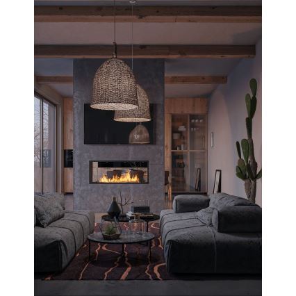 InFire - Inbyggd BIO eldstad 48,5x123,5 cm 6kW svart