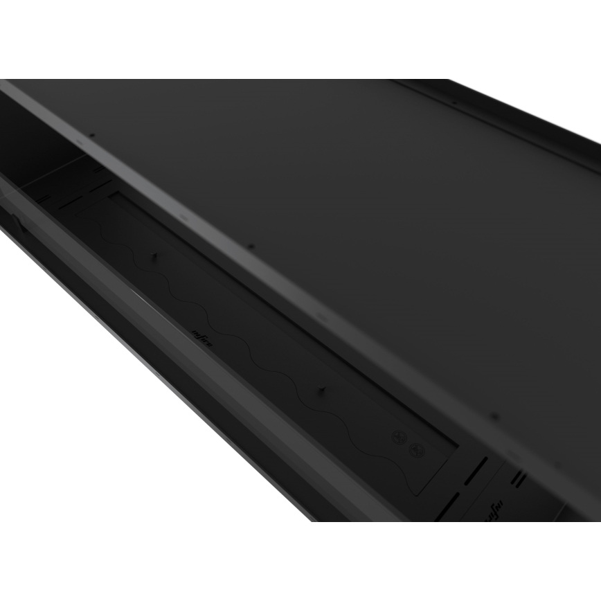 InFire - Inbyggd BIO eldstad 48,5x123,5 cm 6kW svart