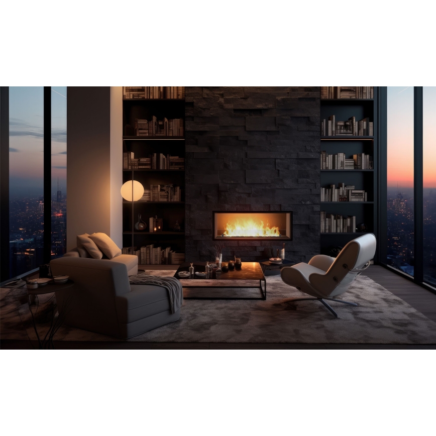 InFire - Inbyggd BIO eldstad 49,4x104,4 cm 6kW svart