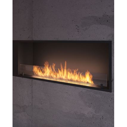InFire - Inbyggd BIO eldstad 49,4x124,4 cm 6kW svart