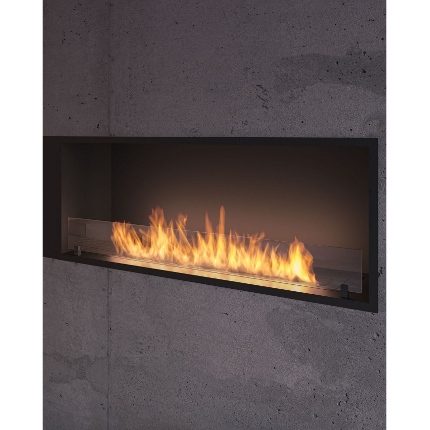 InFire - Inbyggd BIO eldstad 49,4x124,4 cm 6kW svart