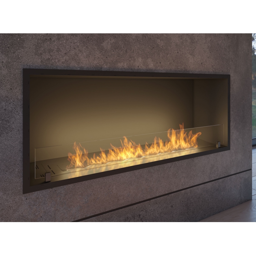 InFire - Inbyggd BIO eldstad 49,4x124,4 cm 6kW svart
