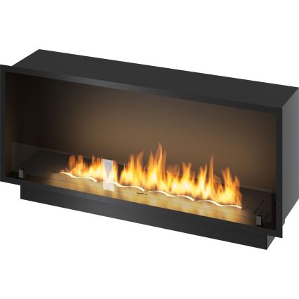 InFire - Inbyggd BIO eldstad 49,4x124,4 cm 6kW svart