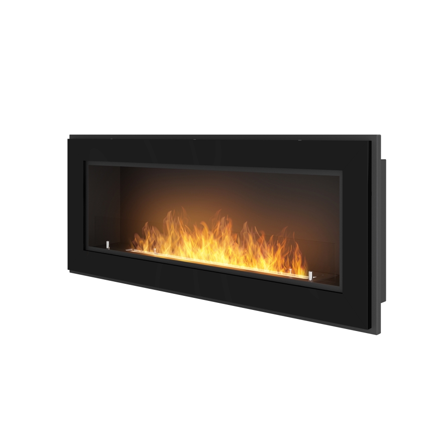 InFire - Inbyggd BIO eldstad 49x120 cm 3kW svart