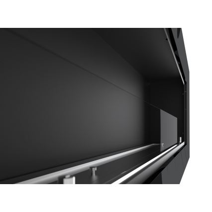 InFire - Inbyggd BIO eldstad 49x120 cm 3kW svart